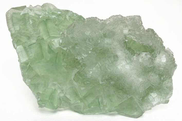 Green Cubic Fluorite Crystals with Phantoms - China #216341